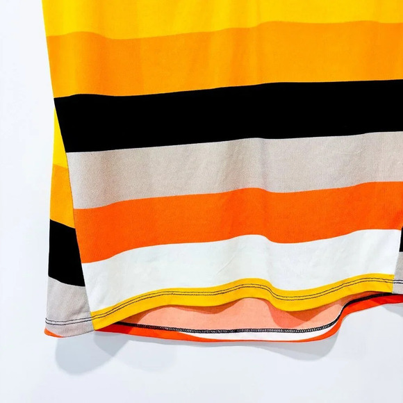 WORTHINGTON Orange and Black Striped Sleeveless Top * - Picture 5 of 6